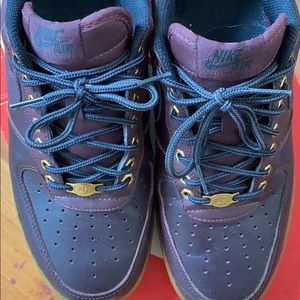 Nike Air Force Ones Maroon with Gum Bottom